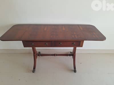 طاولة كونسول فرنسية خشب جوز انتيك رائعة جدا