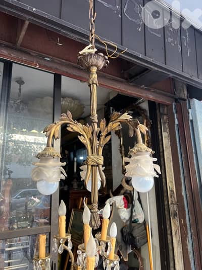 frensh lustre bronze ثرية ناعمة فرنسية غلوب وردة روعة سعر لقطة