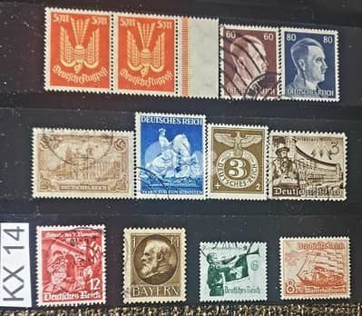 Germany Reich Nazi 12 stamps Lot # KX-14
