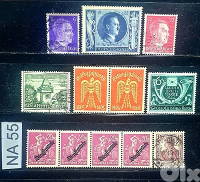 Germany Reich Nazi 12 stamps Lot # NA-55
