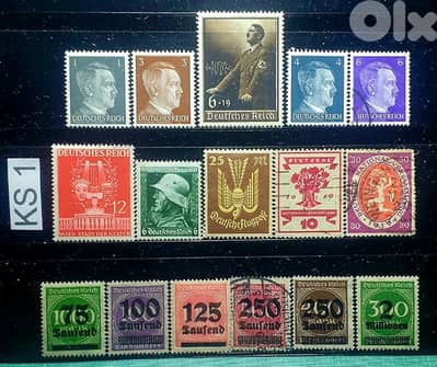 Germany Reich Nazi 16 stamps Lot # KS-1