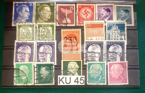 Germany Reich Nazi 20 stamps Lot # KU-45