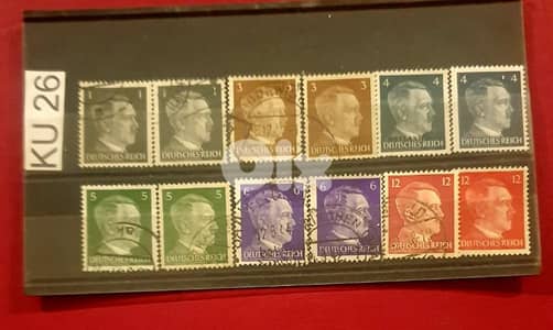 Germany Reich Nazi 12 stamps Lot # KU-26