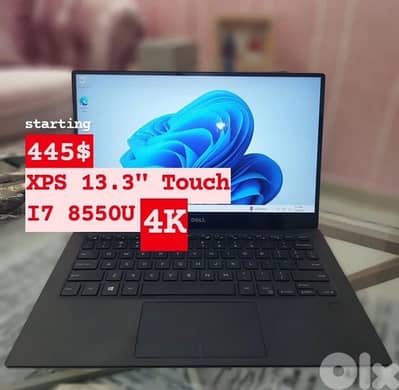 Dell XPS 13.3 inch Touch screen I7 8550U 4K