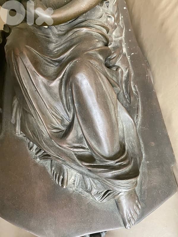 bronz old cheminy clock 10 kilos 50x50x30 cm working 2