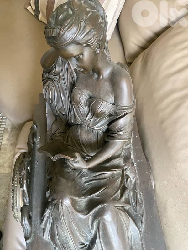 bronz old cheminy clock 10 kilos 50x50x30 cm working 3