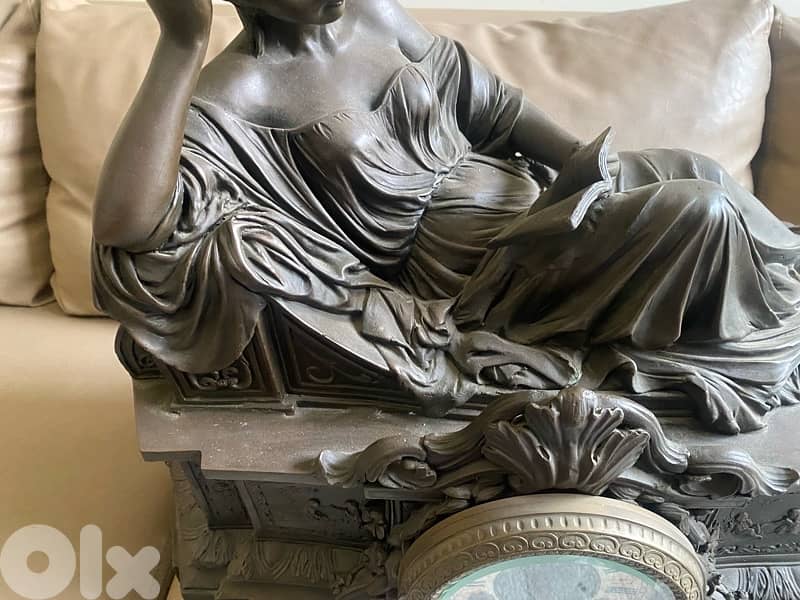 bronz old cheminy clock 10 kilos 50x50x30 cm working 4