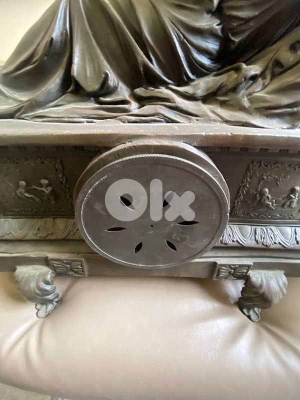 bronz old cheminy clock 10 kilos 50x50x30 cm working 10