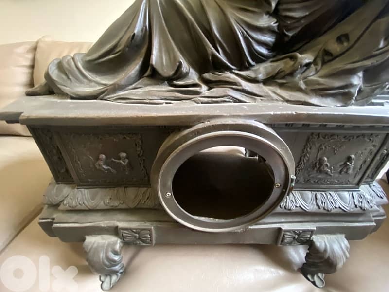 bronz old cheminy clock 10 kilos 50x50x30 cm working 11