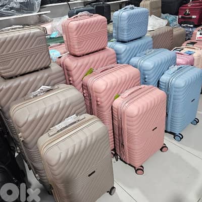 set 4 pcs travel bags luggage suitcases polycarbonate unbreakable