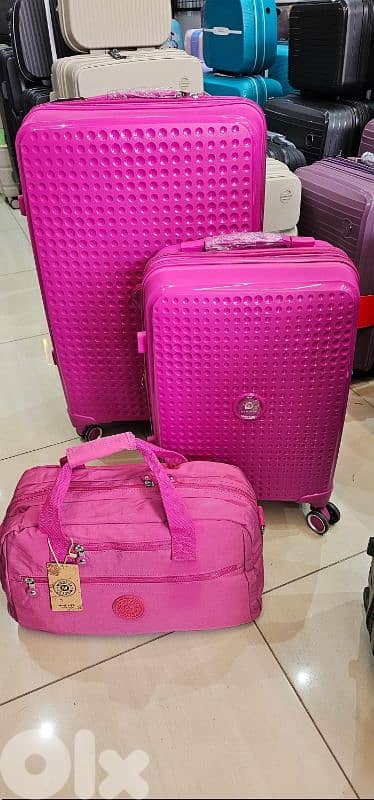 set 3 travel bags with warranty swiss made