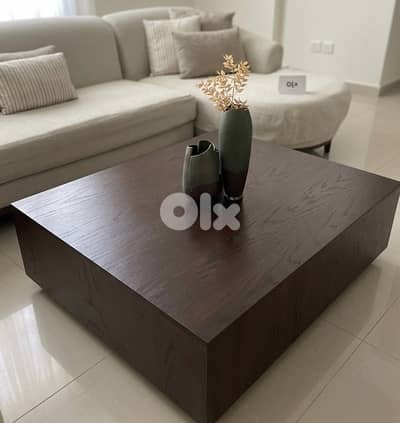 Modern Espresso Oak Square Coffee Table - Excellent condition