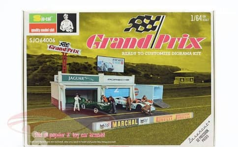 Pit Garage Dioramas (Grand Prix) For 1:64 scale models.