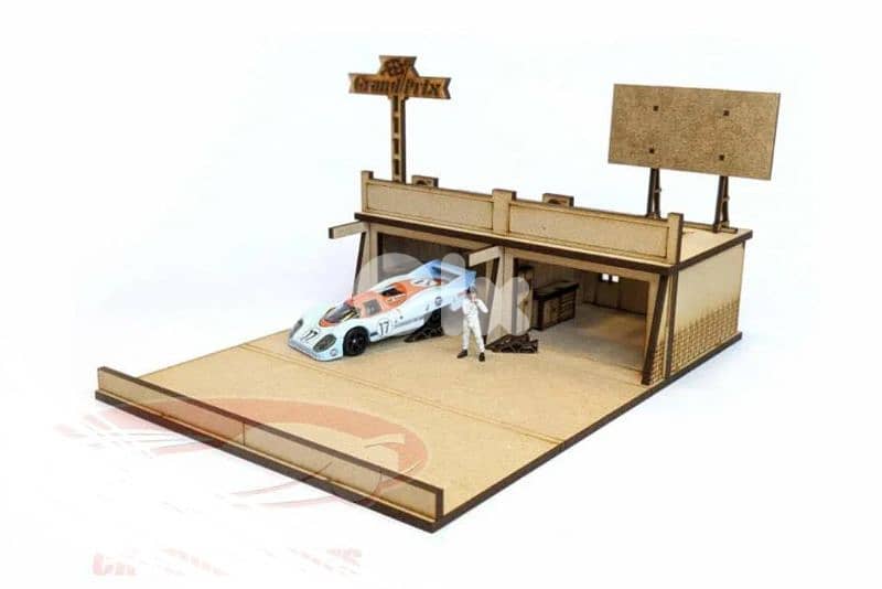 Pit Garage Dioramas (Grand Prix) For 1:64 scale models. 2