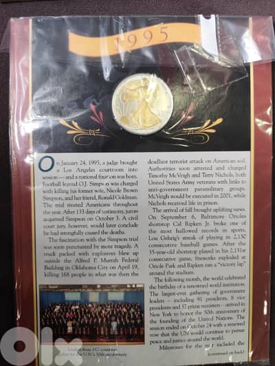 Round Silver Ounce with 24 kt gold plated