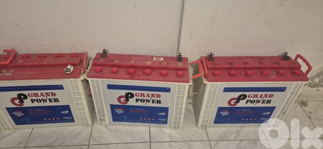 4x tubular solar batteries 12V 200A