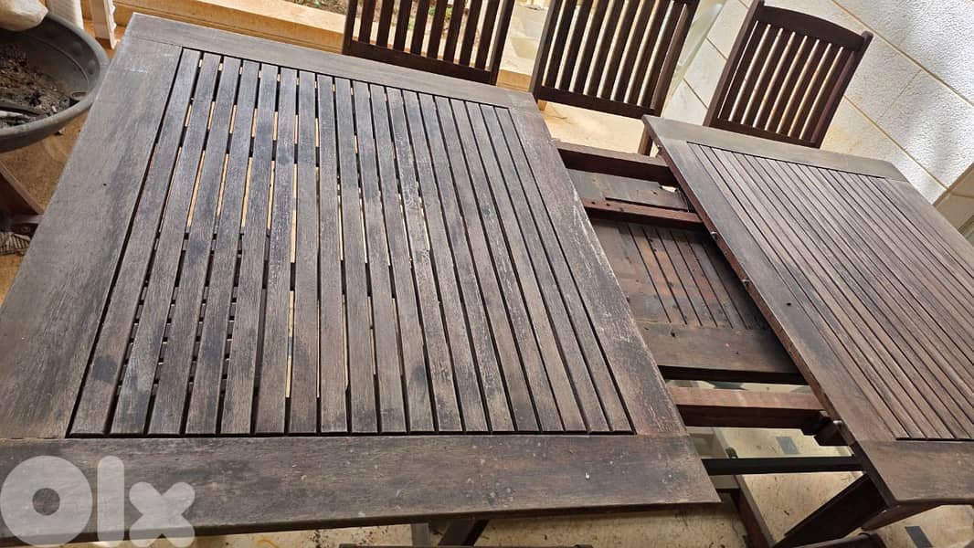 Outdoor Teak table and 8 chairs 1