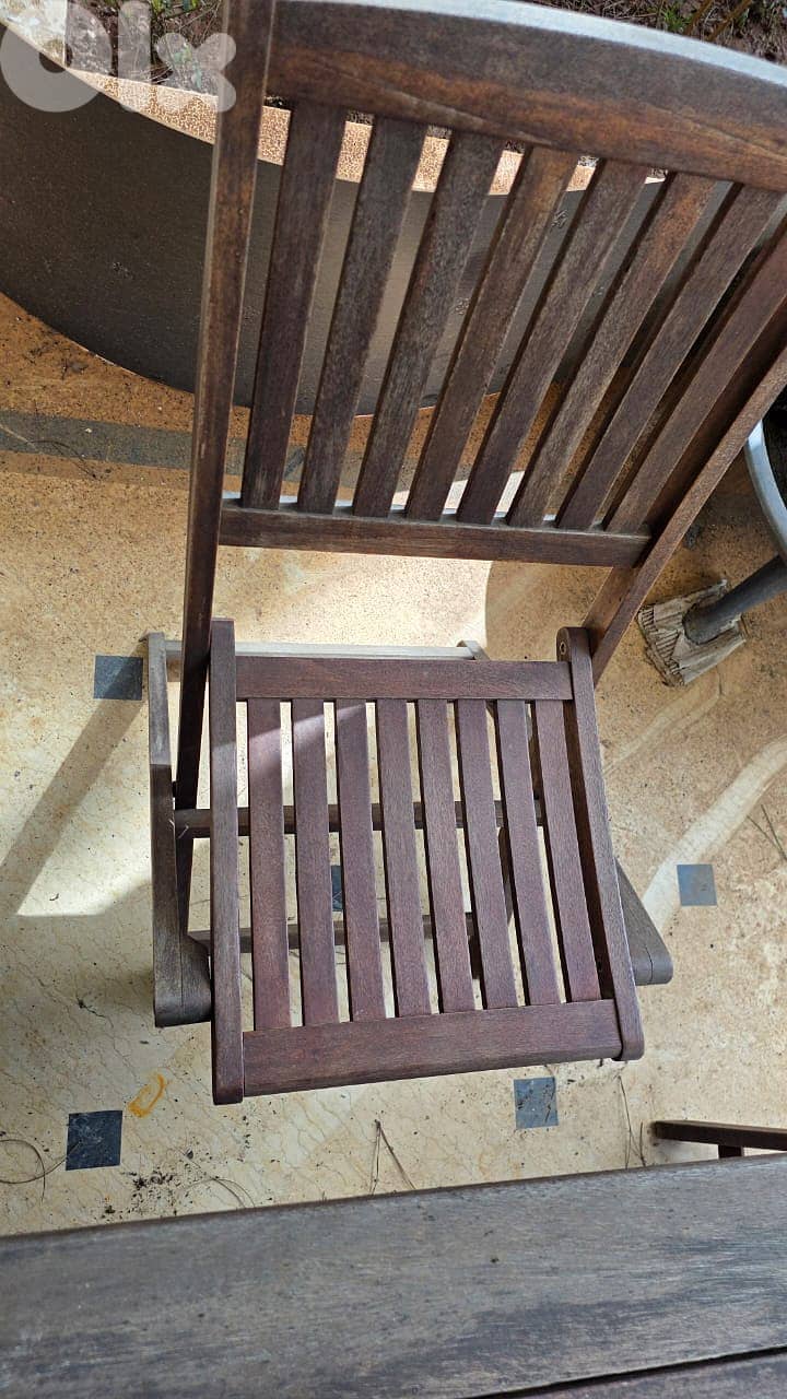 Outdoor Teak table and 8 chairs 2
