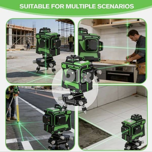 MAX LIGHT 3D Laser Level 12 Lines,360 Degree Cross Line Self-Leveling 3