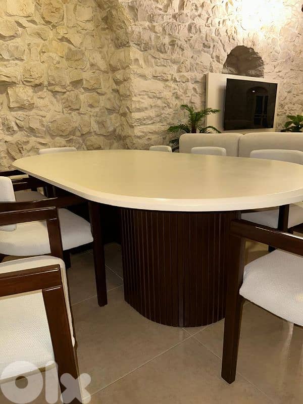 modern dinning table with 8 chairs 2