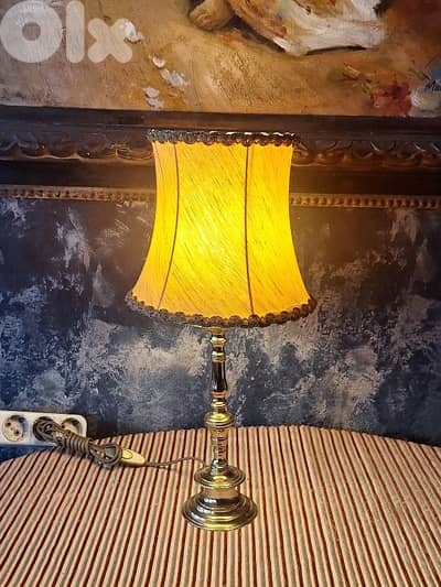antique english brass lamp