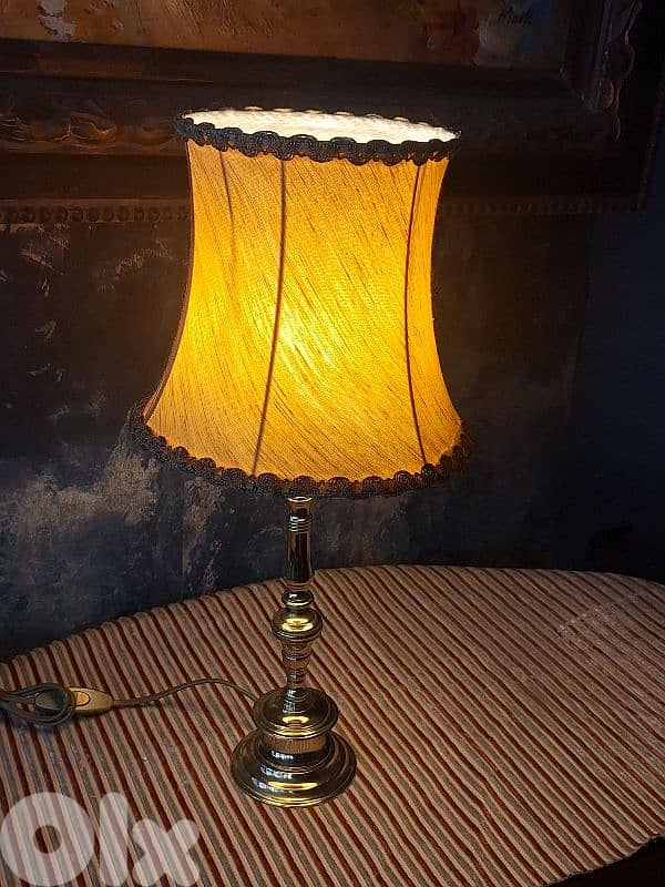 antique english brass lamp 2