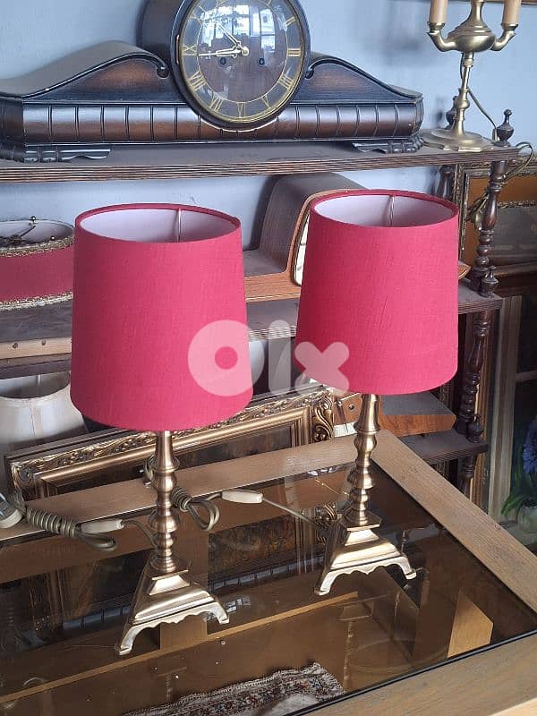 2 antique bronze italian lamps 2