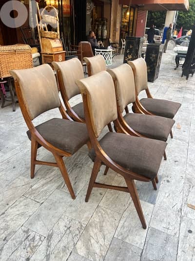 vintage chairs كراسي سفرة عدد ٢ تصميم الخمسينات روعة روعة