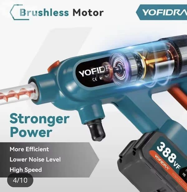 YOFIDRA 21 V Battery Pressure Washer, 80 Bar Portable Pressure Washer 4