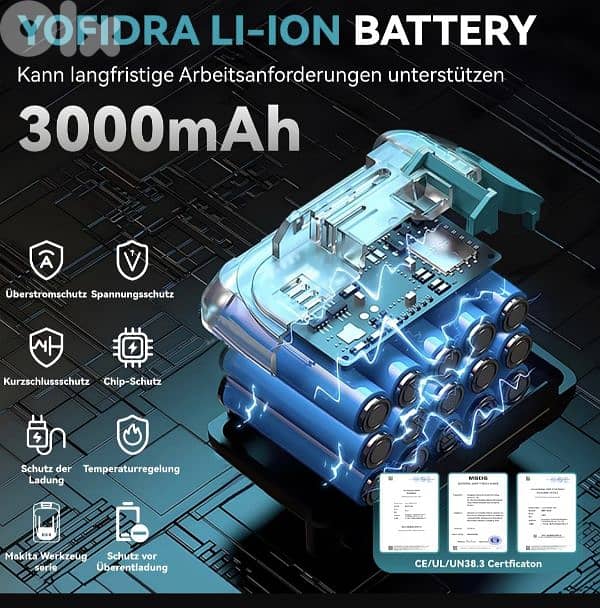 YOFIDRA 21 V Battery Pressure Washer, 80 Bar Portable Pressure Washer 8