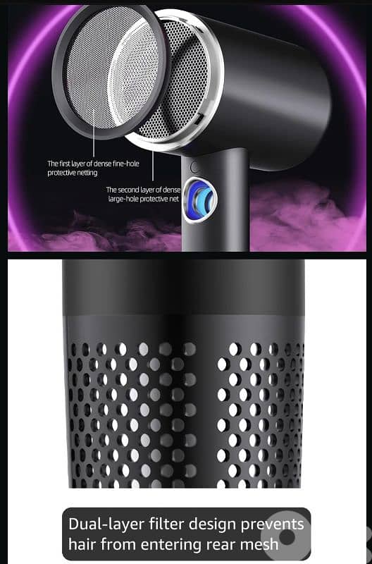 TISOUTEC Professional Ionic Hair Dryer+Powerful AC Motor 2400W 8