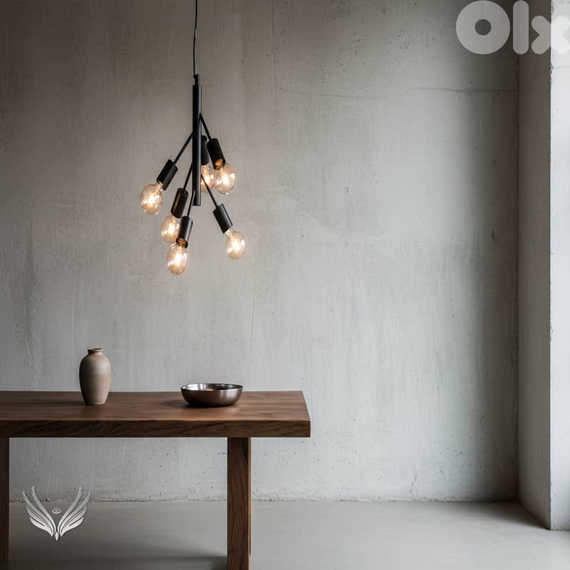 MEO Modena 6-Light Pendant Lamp – Mid-Century Inspired, Lightweight 1