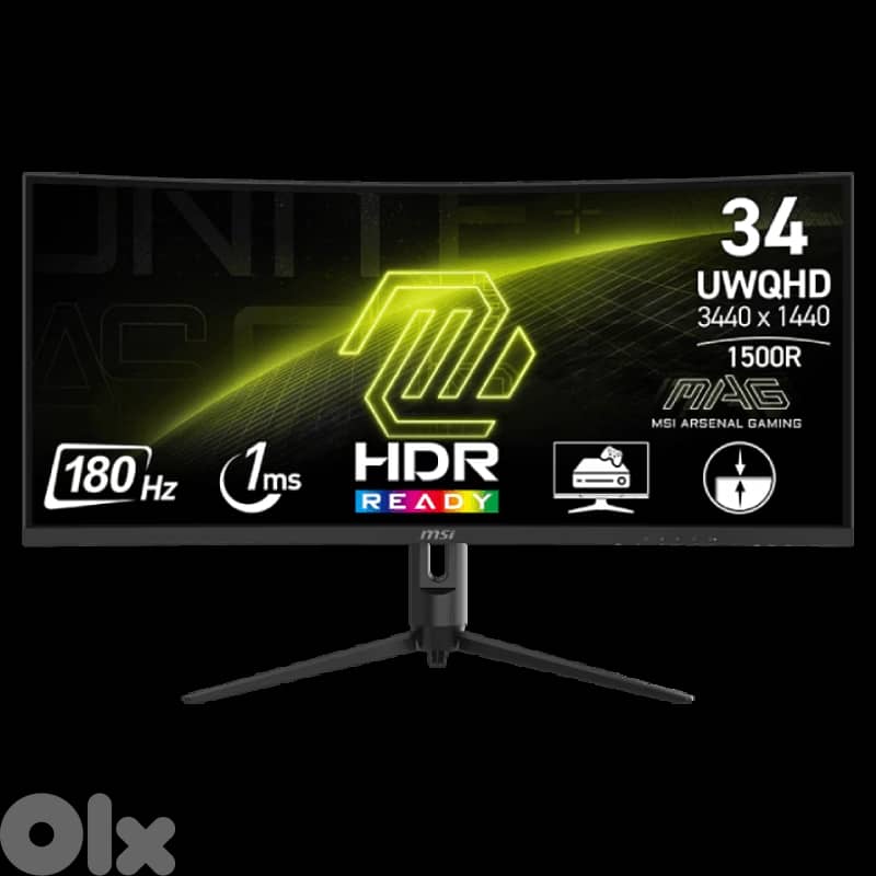 MSI MAG 342CQR E2 34” UW 180hz 1ms/CPU AMD Ryzen 5 7600X 4.7GHZ 6 Core 2