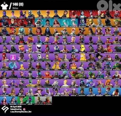 fortnite og acc/purpleskull/pink ghoul