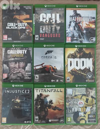 Used Xbox games for sale.
