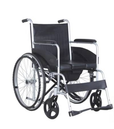 medical wheelchair with commode