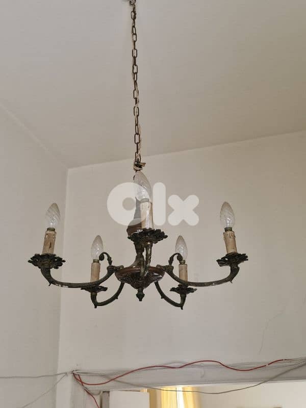 Antique Brass chandelier 1
