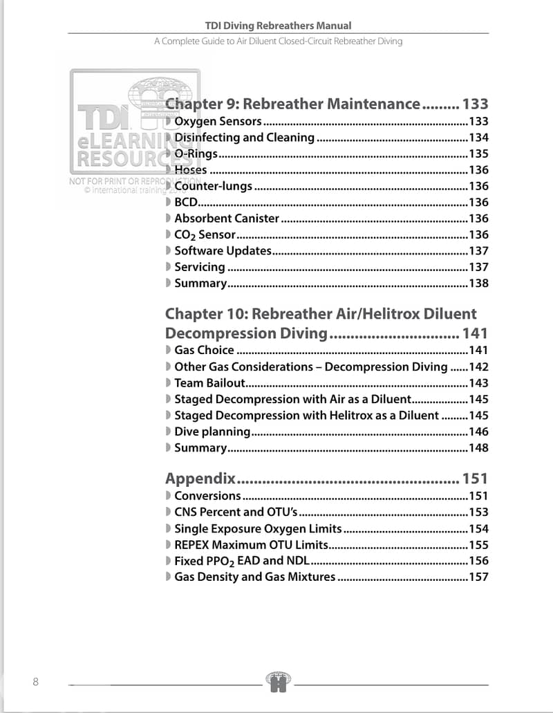 TDI Diving Rebreather Manual & diver knowledge Quest mamual (eBook) 4