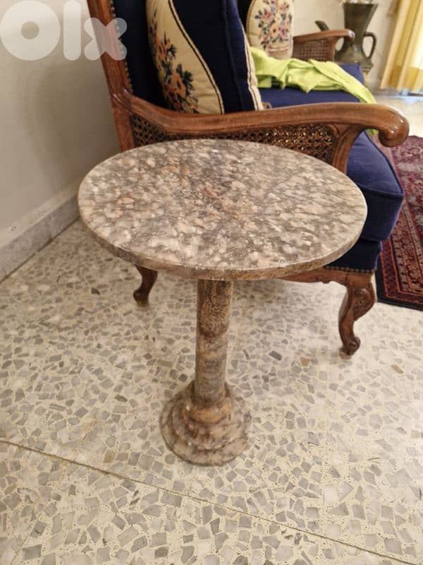 Antique marble guéridon table 1