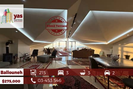 Ballouneh 215m2 | Rooftop | 93m2 Terrace | Prime Location | GT |