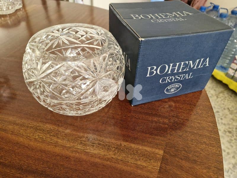 Assorted Bohemia Crystal decorations and glass 1