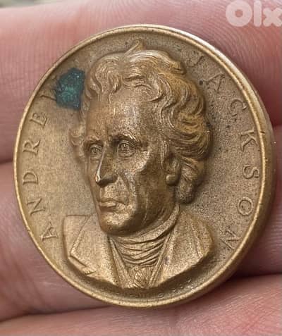 ميدالية اميركي أندريه جاكسون سابع رئيس اميركي رأس نافر