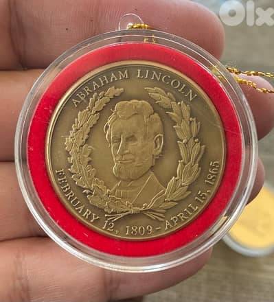 ميدالية تذكارية اميركي لرئيس اميركا أبراهام لينكولن
