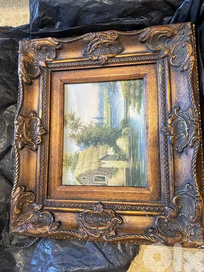 ٣ لوحات رسم زيتي بحالة جيدة جدا