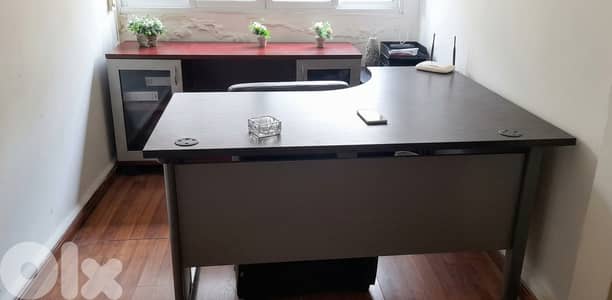 (L-Shape) طقم مكتب إداري كامل للبيع