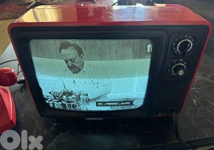 vintage red tv