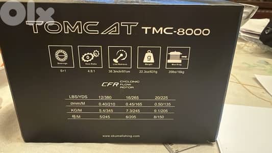okuma tomcat 8000 with varivas braid