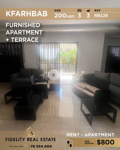 Apartment for rent in Kfarhbab RB228 شقة مفروشة للإيجار في كفرحباب