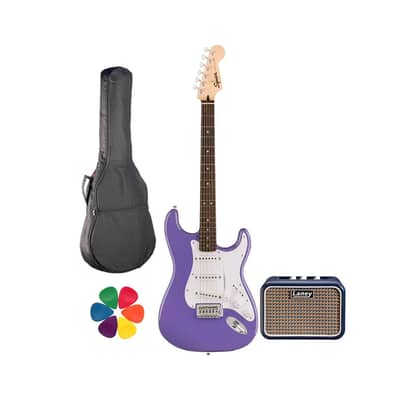 Fender, Squier Sonic Stratocaster SSS Electric Guitar & Laney Mini Lio