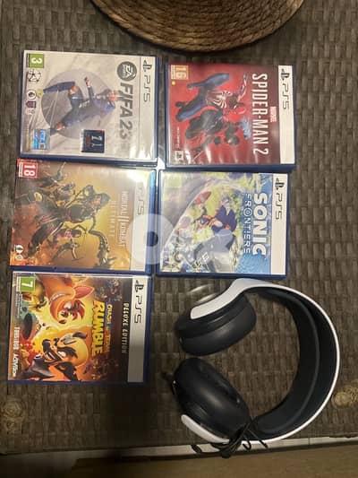 playstation games and headset originale